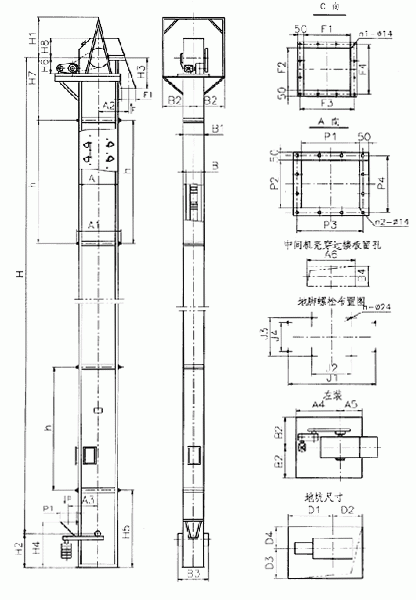 雙排板鏈斗式提升機